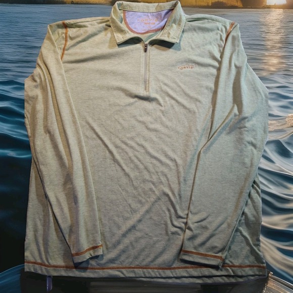 Orvis Other - Orvis Sweater Mens XXL Green Quarter Zip Golf Performance Pullover 1461